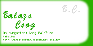 balazs csog business card